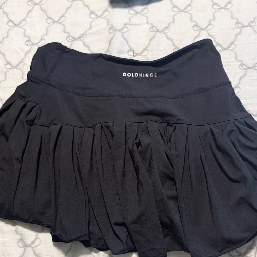 Goldhinge Women's Black Skater Skirt